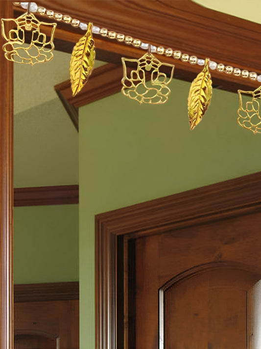 Yellow Ganesh Leaf Toran Festive Décor - 1Pcs