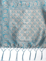 White & Maroon Woven Linen Cotton Saree with Rich Zari Border – Soft Festive Wear Saree for Women