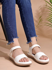 Comfortable White Doctor Sole Heels For Women & Girls