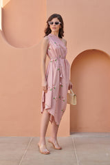 Pink Sand One-Shoulder Dress