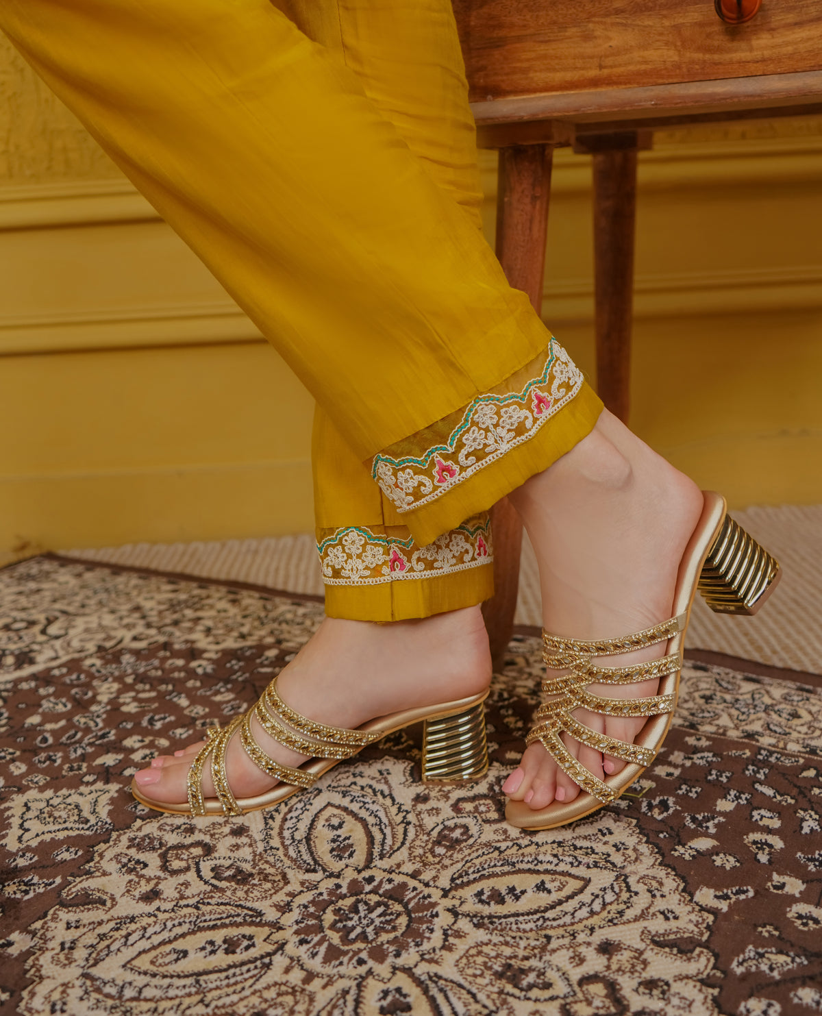 Fashion Open Back Sandal 2 inches Block Heels