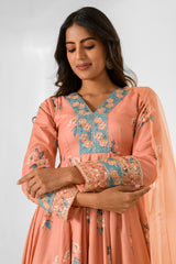 Scarlet Orange Anarkali Suit