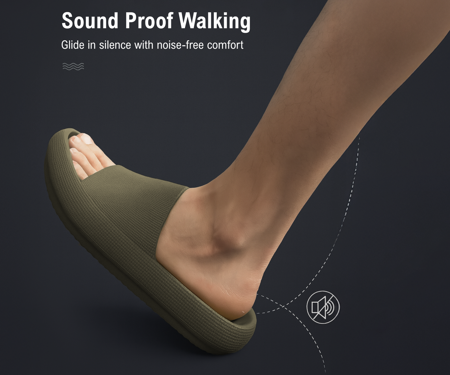 CloudFoam Pillow Slippers for Men Non Slip Quick Drying Shower Slides Bathroom Sandals  HA8201 Mehandi