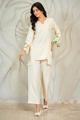 Embroidered Tunic With Trousers Co-Ords