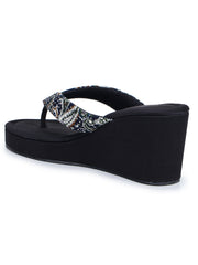 Fashion Open Back Sandal 3 inches Wedge Heels