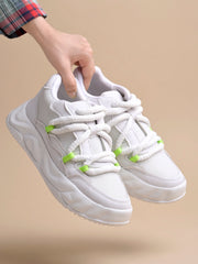 Shoetopia Smart Casual White Sneakers For Women & Girls