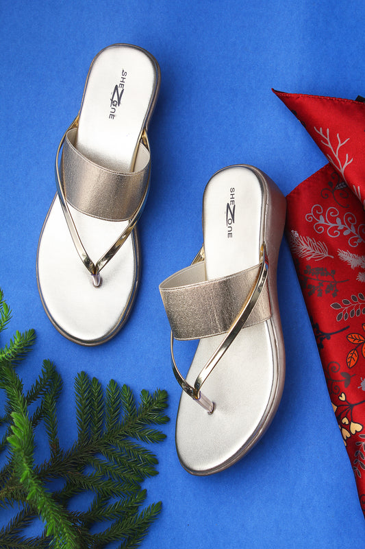 Casual Fashion Sandals 2 Inches Wedge Open Back Round Toe Heels