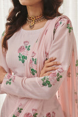 Sweet Pink Ready Saree Set