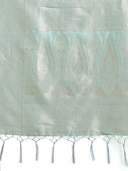 Light Green Linen Cotton Saree – Elegant Simplicity for Everyday Grace