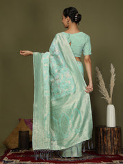 Elegant Peach Cotton Saree with Golden Zari Work – Graceful Comfort for Everyday & Festive Wear
