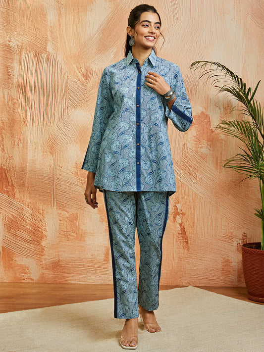 Women's Blue Co ords Set