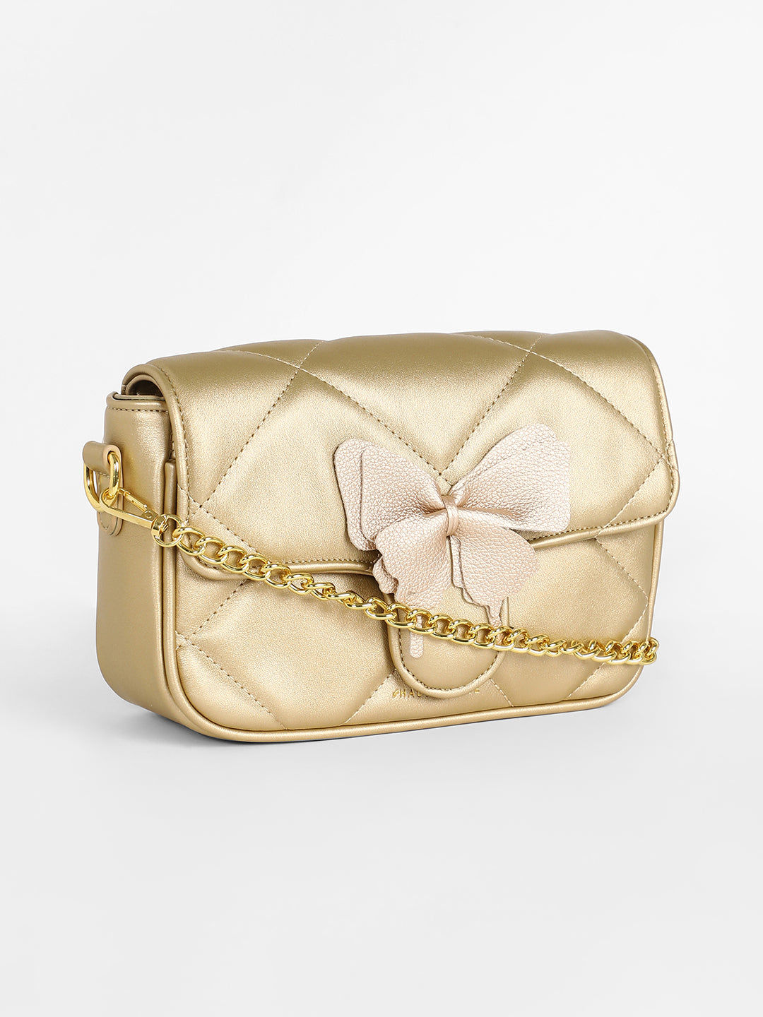 Women's The Quilted Butterfly Shoulder Bag - Antique Gold