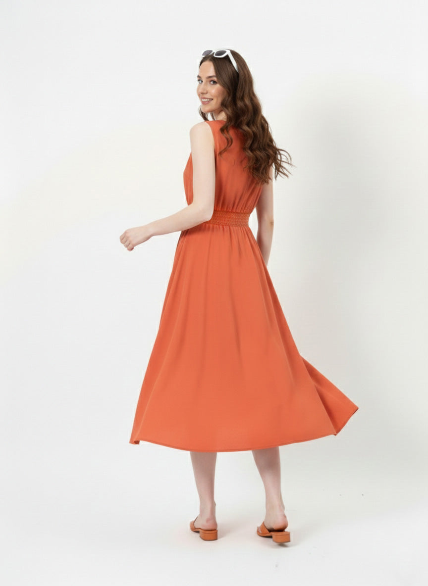 Fit & Flare Midi Dress