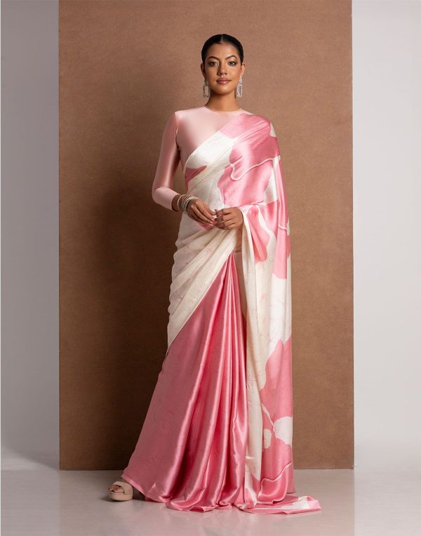 Soft Modal crepe saree with shaded style prints.