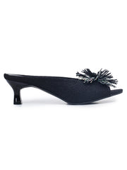 Casual Fashion Sandals Open Back Kitten Heels