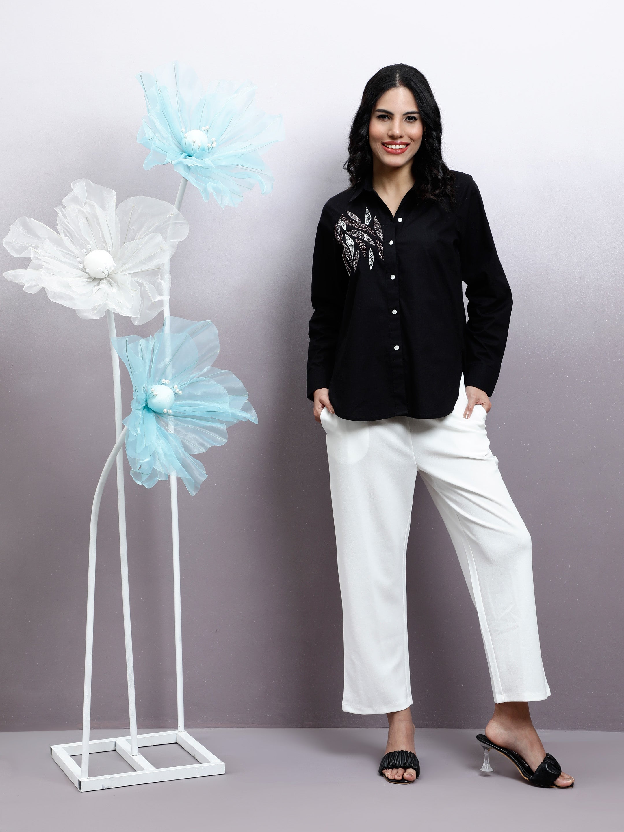 Women Opaque Party Regular Fit Shirt