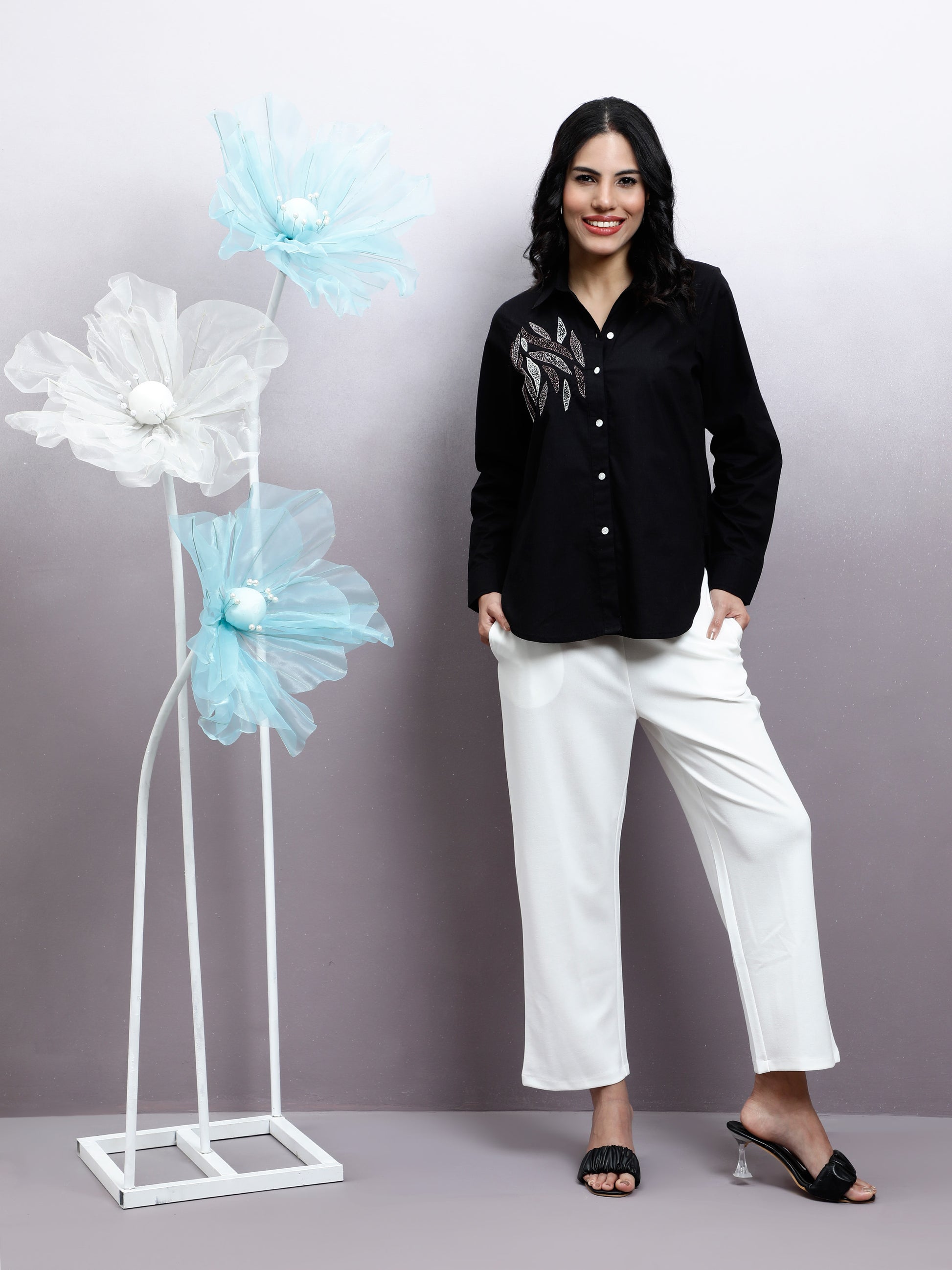 Women Opaque Party Regular Fit Shirt