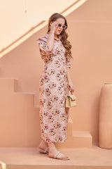 Carnation Pink Kimono Shirt Dress