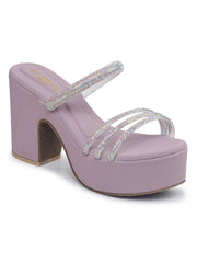 Casual Fashion Sandals Open Back Block Heels