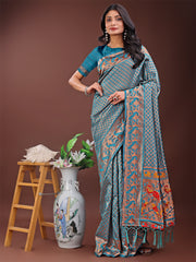 Fiery Red Banarasi Silk Saree with Gold Zari and Colorful Pallu – Perfect for Bridal, Wedding & Festive Glamour