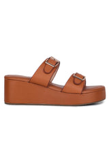Casual Fashion Sandals 2.5 Inches Wedge Open Back Round Toe Heels