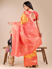 Elegant Grey and Gold Silk Saree – Graceful Artistry with Contemporary Charm