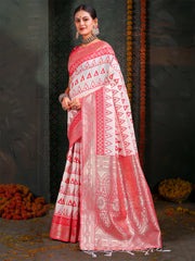 Premium Linen Cotton Saree with Rich Zari Border & Pallu | Lightweight & Elegant | Ideal for Festive & Traditional Occasions | Unstitched Blouse Included