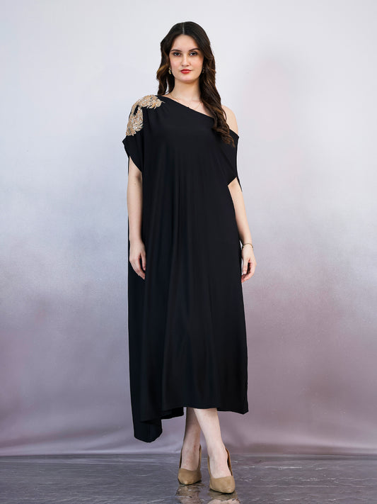Women Embellished One Shoulder Maxi Dress