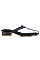Casual Fashion Sandals 1 Inch Block Open Back Round Toe Heels