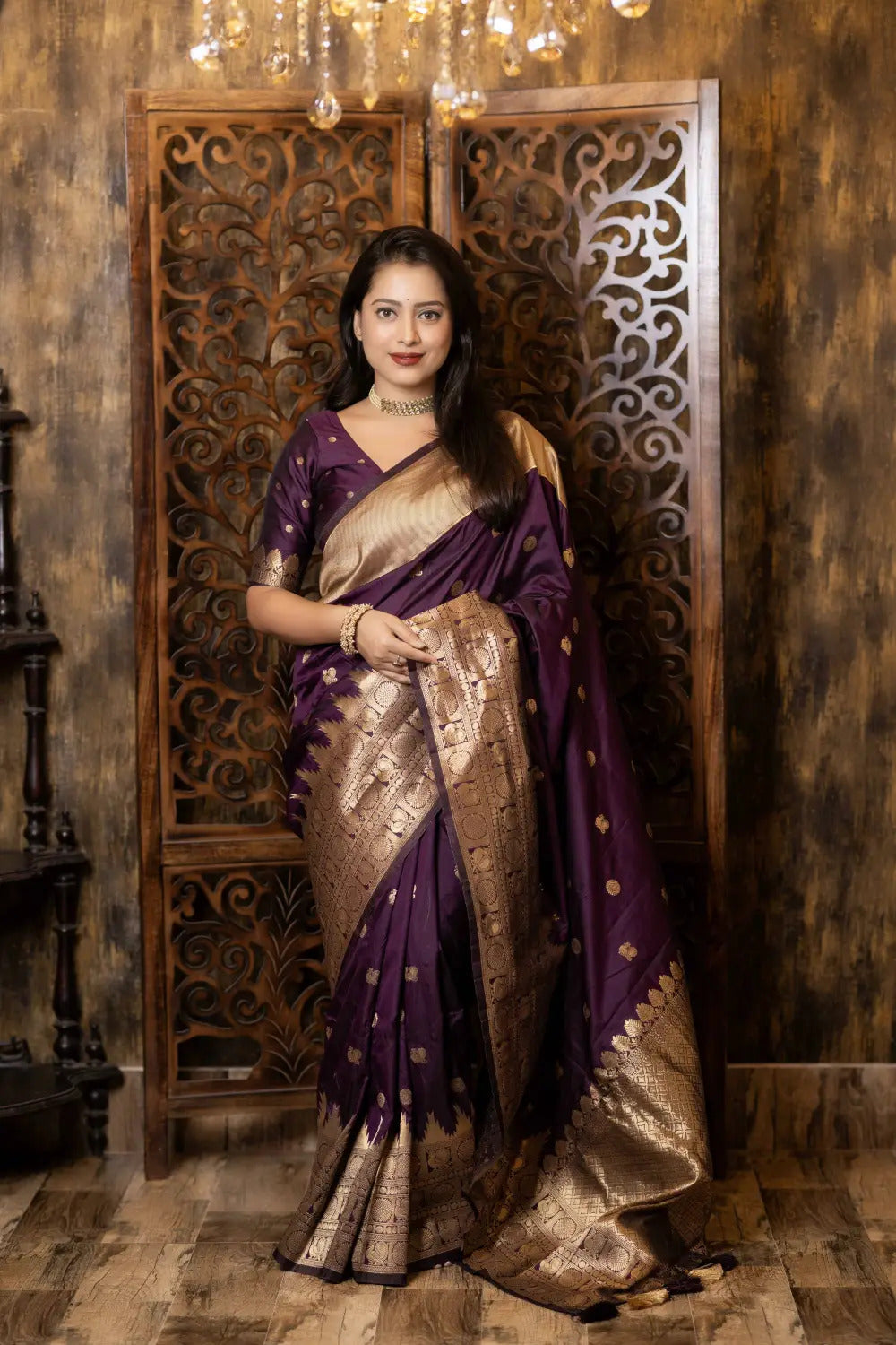 Soft-Poly-Silk-saree-with-stylish-prints-peazari