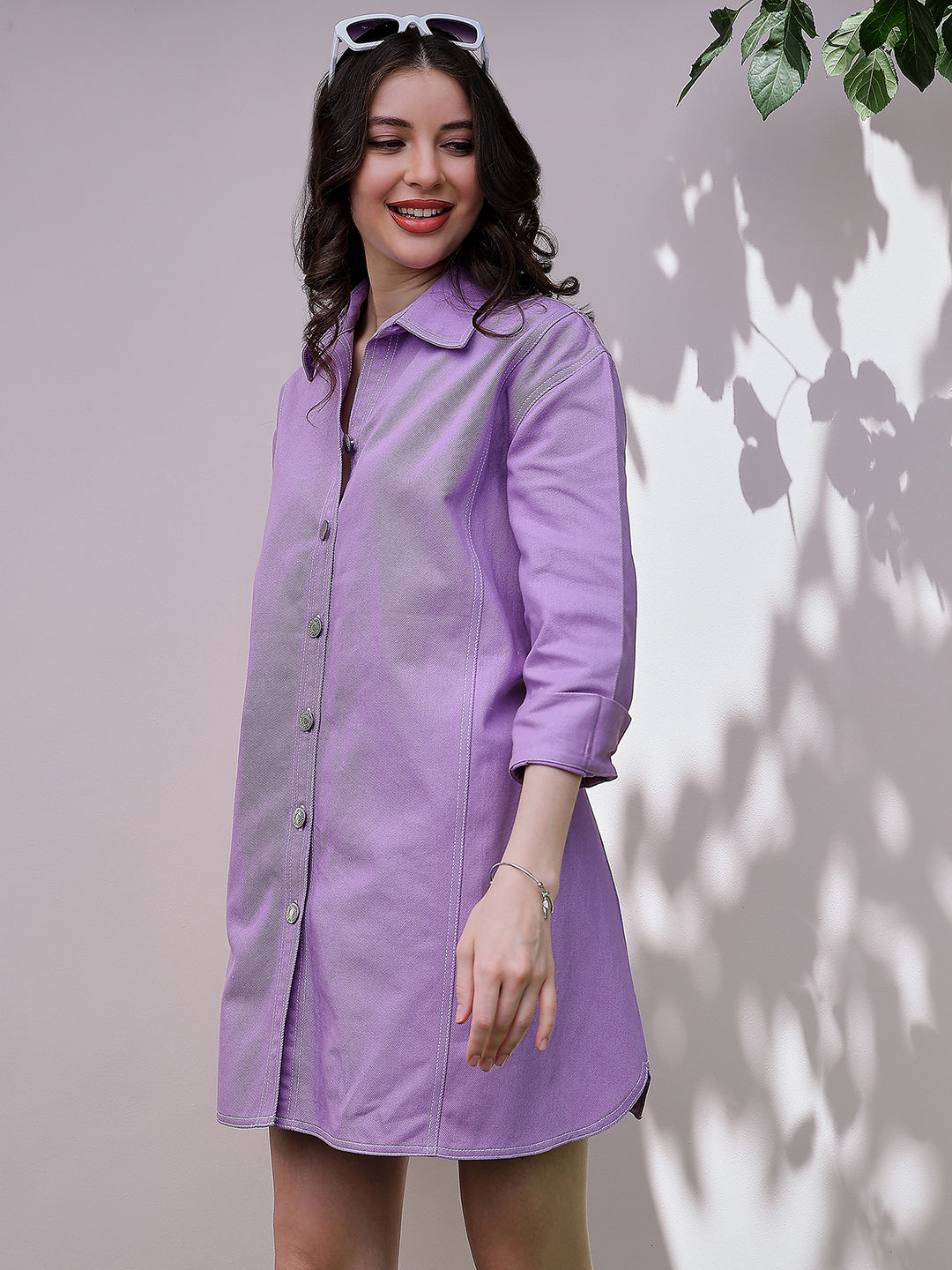 Denim Shirt Collar Shirt Casual Dress