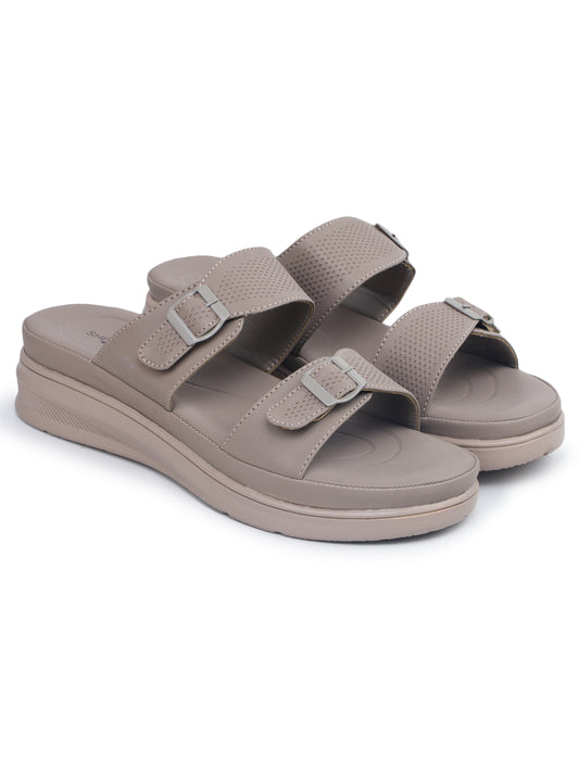 Shezone - Casual Fashion Sandals Open Back Flatform Heels