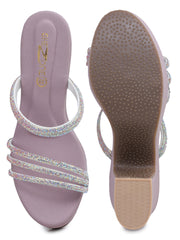 Casual Fashion Sandals Open Back Block Heels