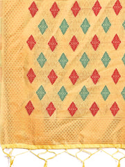 Jaquard Saree with Tassels - Radiate Soft Elegance and Timeless Beauty