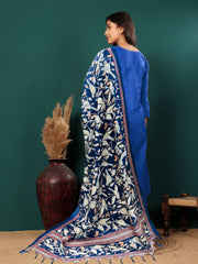 Women V Neck Straight Kurta with Pants & Dupatta