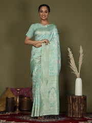 Elegant Peach Cotton Saree with Golden Zari Work – Graceful Comfort for Everyday & Festive Wear
