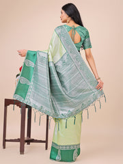 Graceful Light & Dark Pink Silk Saree with Rich Woven Border & Paisley Pallu – Perfect for Festive & Wedding Wear
