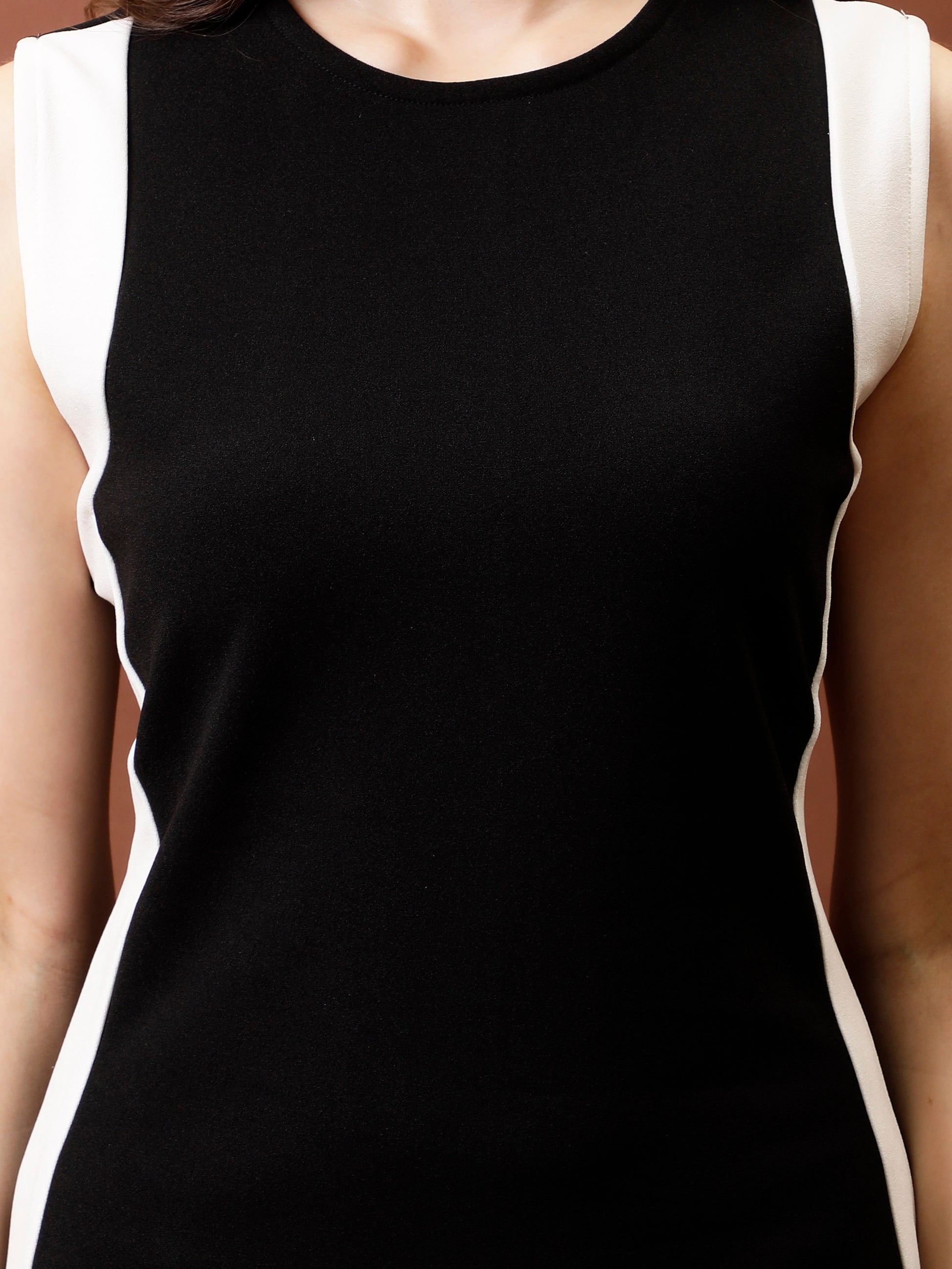 Colourblocked Scuba Sheath Dress