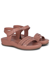 Casual Fashion Sandals 1 Inch Flatform Ankle Loop Round Toe Heels