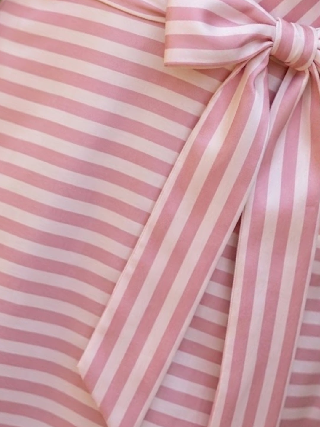 Pink Playful Stripe V-Neck Dress-ADR-22019