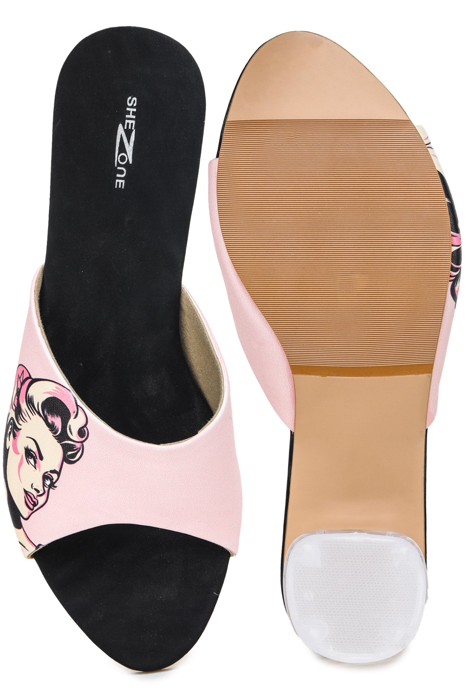 Women Casual Fashion Open Back Mules - 2 inches Block Heels 