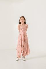 Scarlet Orange Striped Palazzo Jumpsuit Kids