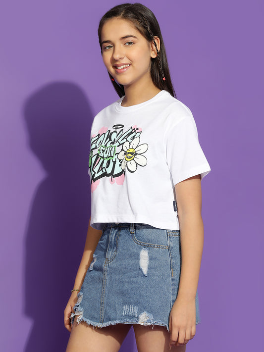 Girls Cotton Crop Top