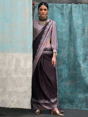 Women's Crepe Printed Designer Saree With Blouse Piece