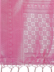 Vibrant Yellow & Blue Lichi Silk Saree with Rich Woven Border and Contrast Blouse – Festive & Wedding Wear