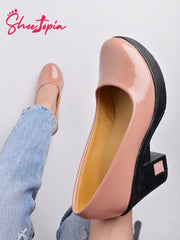 حذاء Shoetopia بلون الخوخ الصلب للنساء والفتيات