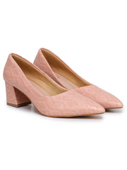 Fashion Closed Back Pumps 2 inches Block Heels