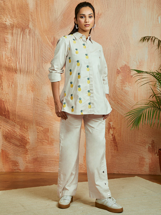 Women's Cream Co ords Set