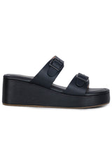 Casual Fashion Sandals 2.5 Inches Wedge Open Back Round Toe Heels