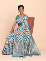 Premium Linen Cotton Saree with Pallu & Contrast Blouse Piece